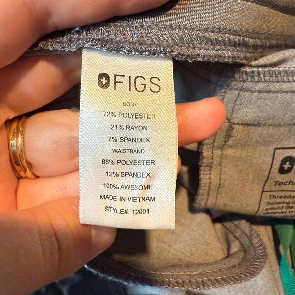 Figs Men M Axim Cargo Scrub Pants Heather Gray Drawstring Stretch Nurse Doctor - Picture 5 of 10